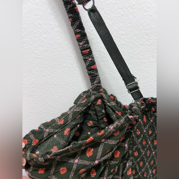 Free Peope Mischa Bodysuit NWT Large Intimately Floral Green Coral Thong Snaps - Picture 8 of 13